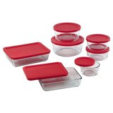 image for Pyrex glass storage (with red lids :)